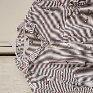 Old Navy striped fox button down
